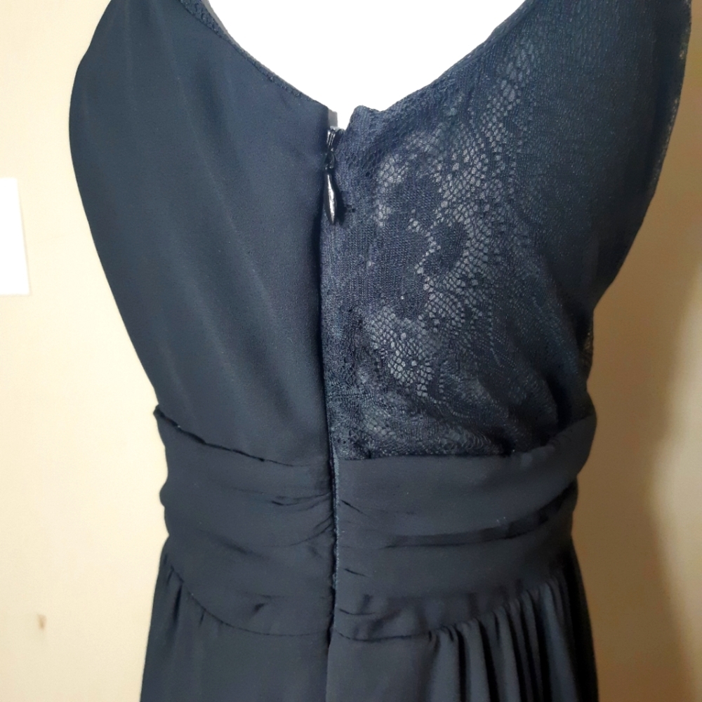 Express fit n flare wrap waist lace shoulder dress - Picture 8 of 11
